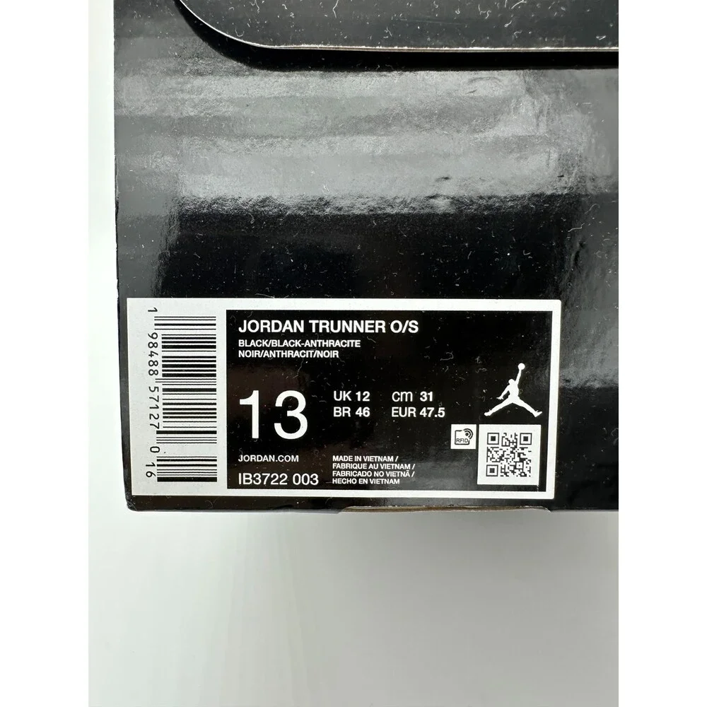 Jordan Trunner Men's Size 13 Triple Black Training Athletic Shoes IB3722 003